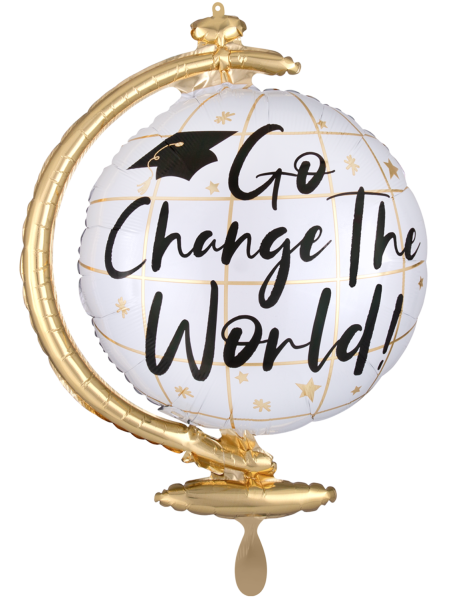 XL Folienballon Figur - Go Change the World - ø 58cm